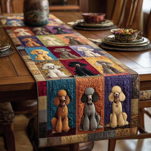 Poodle Charm Quilted Table Runner GFTOTP15419