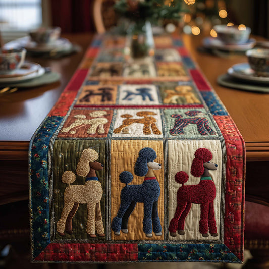 Poodle Charm Quilted Table Runner GFTOTP15420