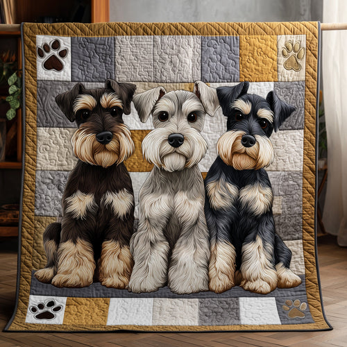 Schnauzer Charm Quilted Blanket GFTOTP15498