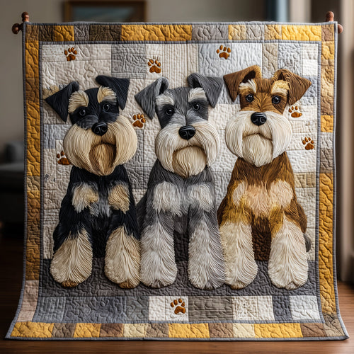 Schnauzer Charm Quilted Blanket GFTOTP15499