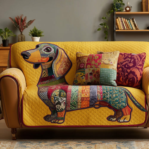 Dachshund Charm Quilted Sofa Cover GFTOTP15570