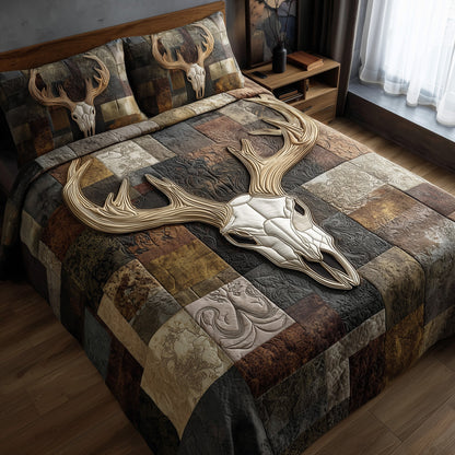 Rustic Antler 3-Piece Quilted Bedding Set GFTOTP15634