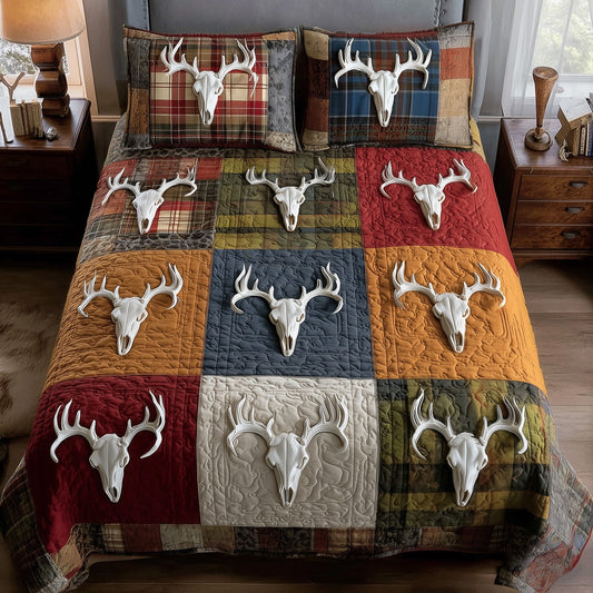 Rustic Antler 3-Piece Quilted Bedding Set GFTOTP15639