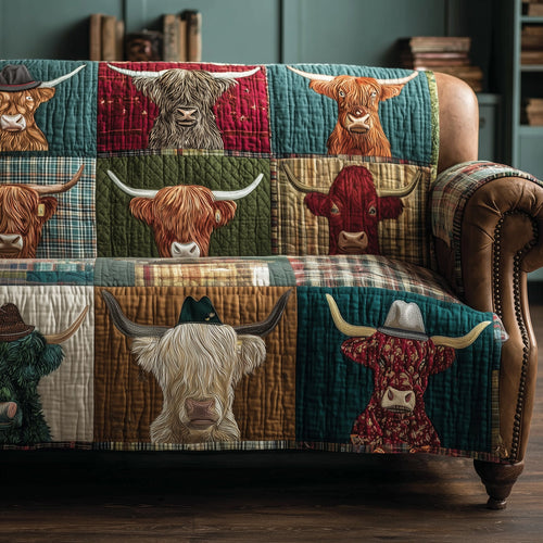 Highland Whisper Quilted Sofa Cover GFTOTP15653