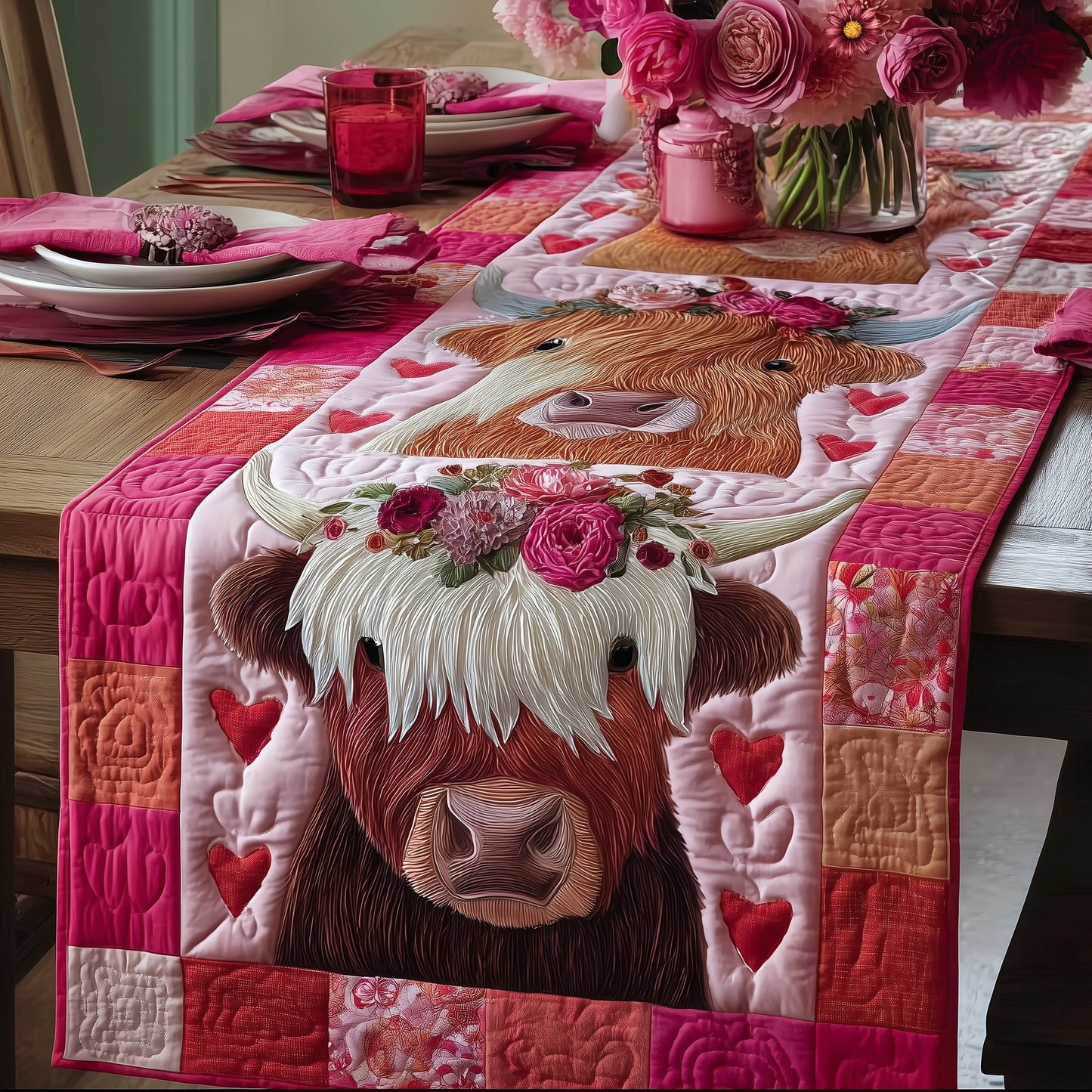 Valentine Graze Quilted Table Runner GFTOTP15679