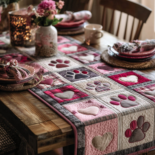 Heartfelt Paw Quilted Table Runner GFTOTP15682