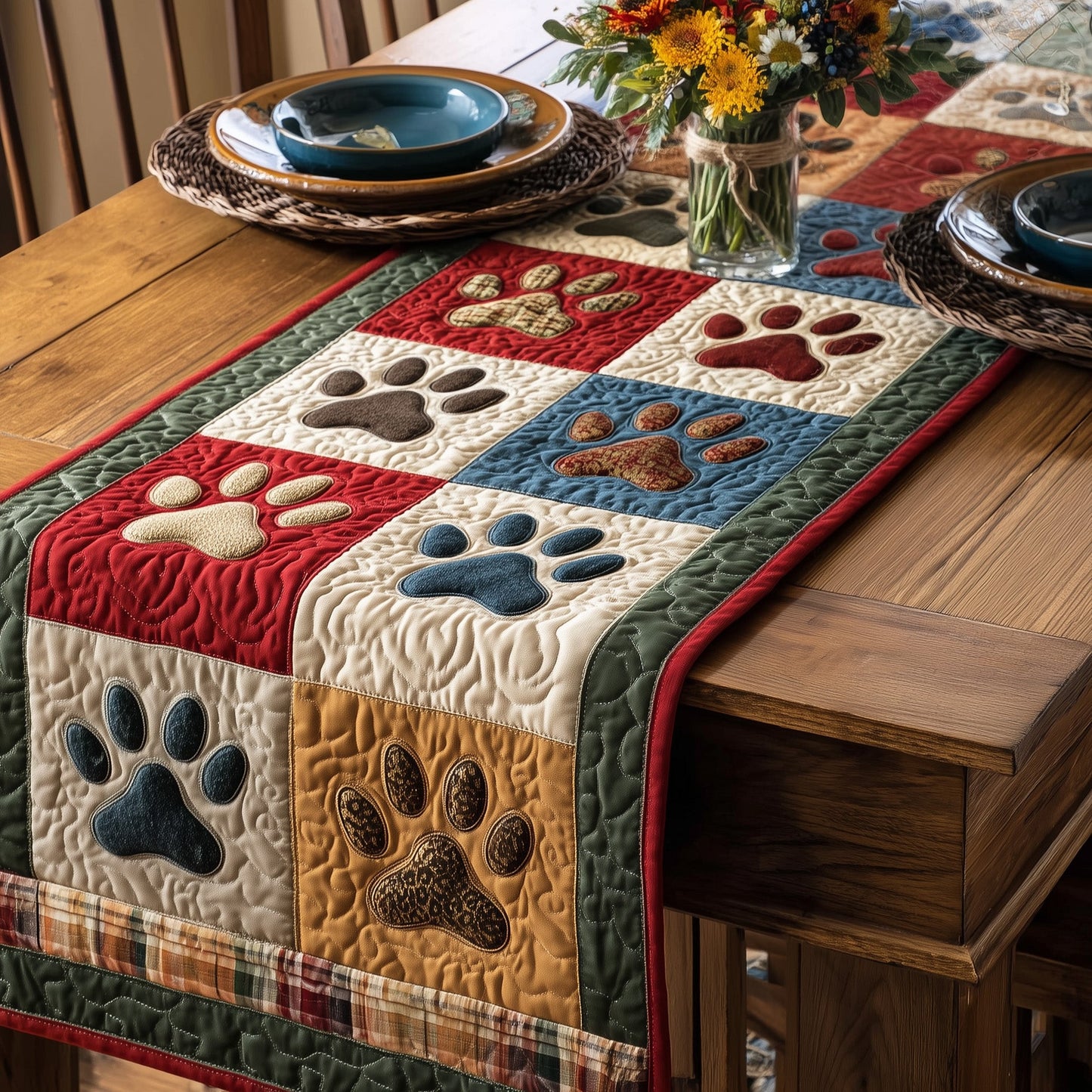 Cuddle Tracks Quilted Table Runner GFTOTP15686