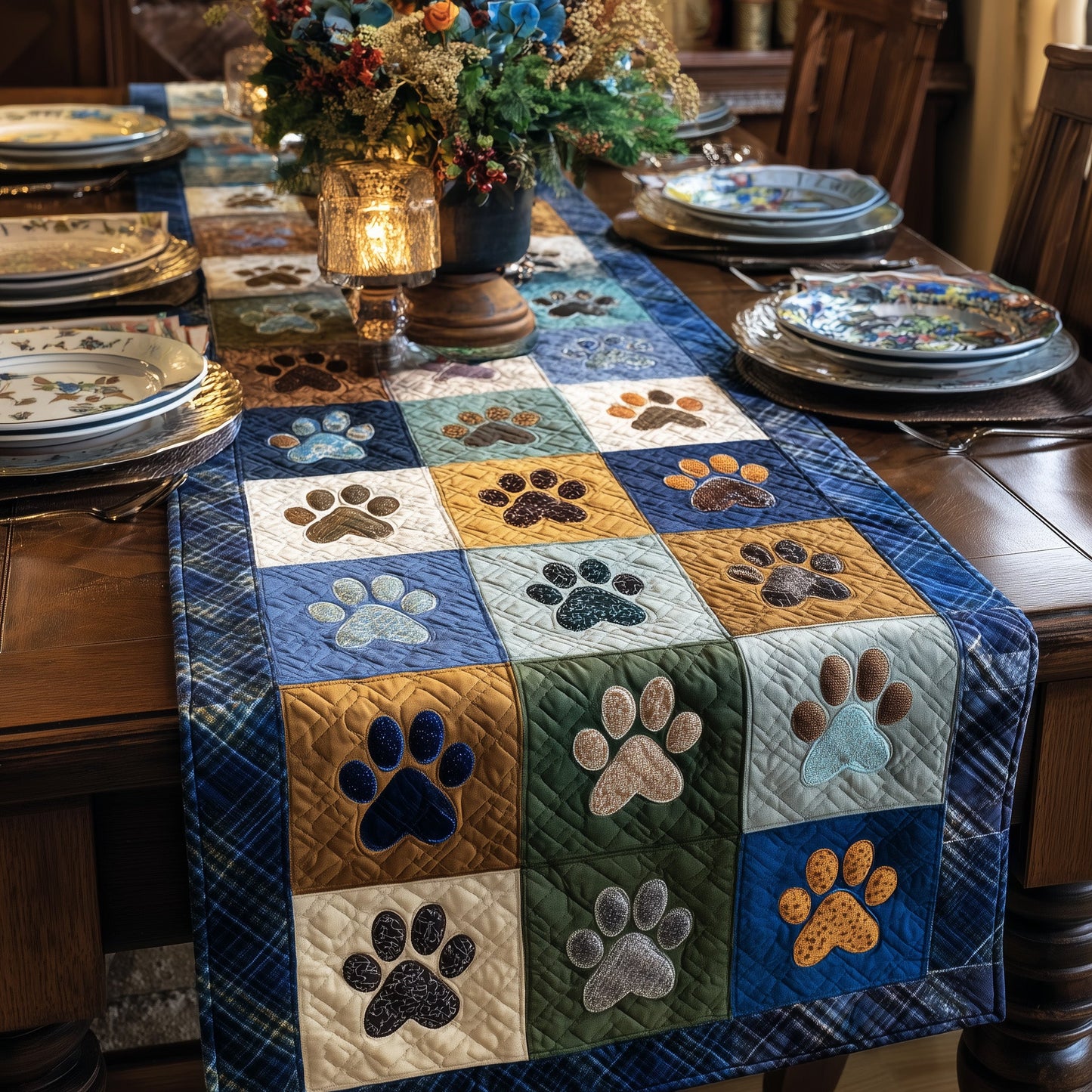 Cuddle Tracks Quilted Table Runner GFTOTP15688
