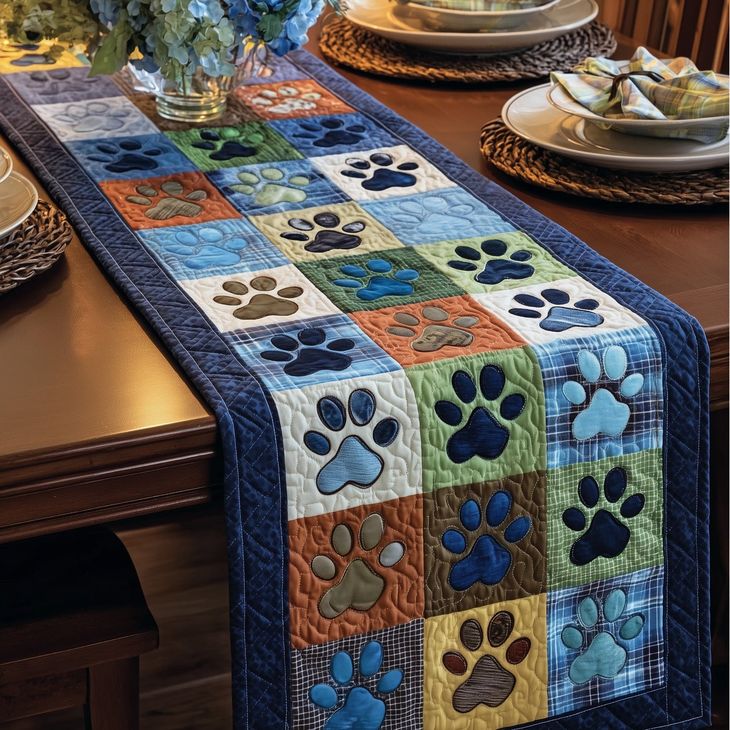 Cuddle Tracks Quilted Table Runner GFTOTP15689