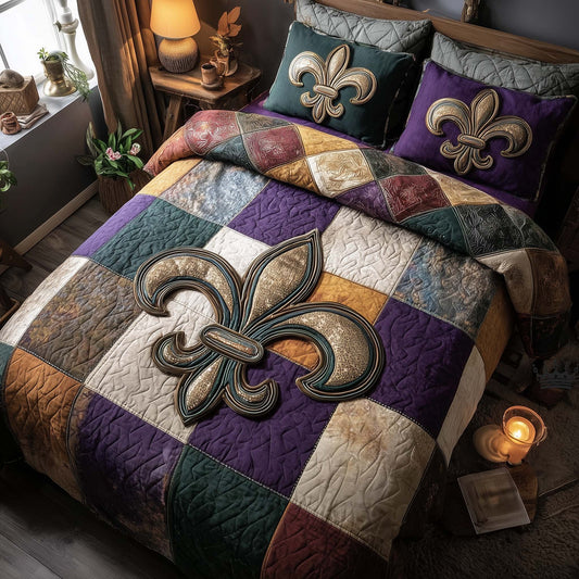 Carnival Crest 3-Piece Quilted Bedding Set GFTOTP15827