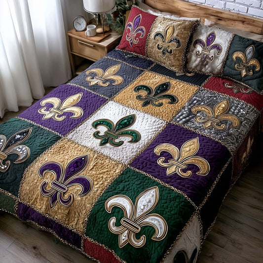 Carnival Crest 3-Piece Quilted Bedding Set GFTOTP15829