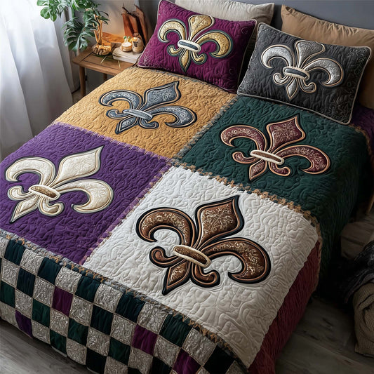 Carnival Crest 3-Piece Quilted Bedding Set GFTOTP15830