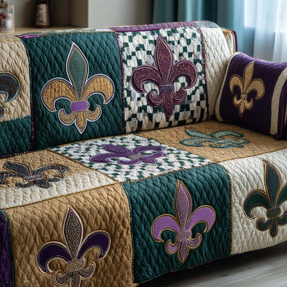 Masquerade Emblem Quilted Sofa Cover GFTOTP15836