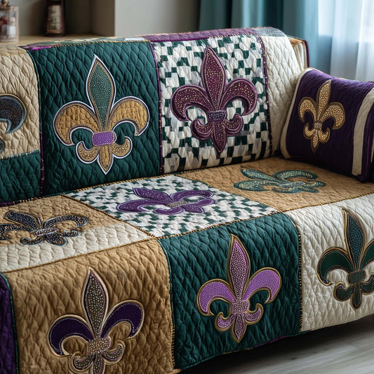 Masquerade Emblem Quilted Sofa Cover GFTOTP15836