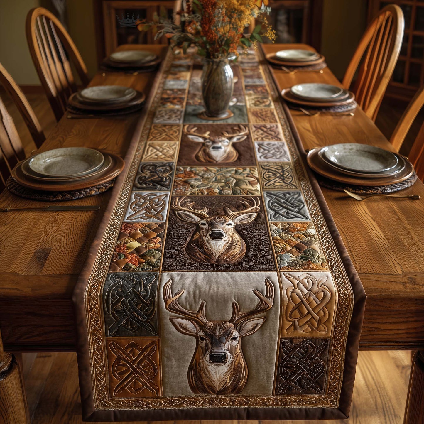 Celtic Stag Quilted Table Runner GFTOTP16112