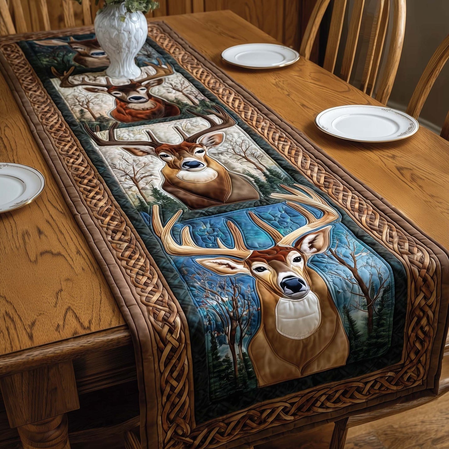 Celtic Stag Quilted Table Runner GFTOTP16116