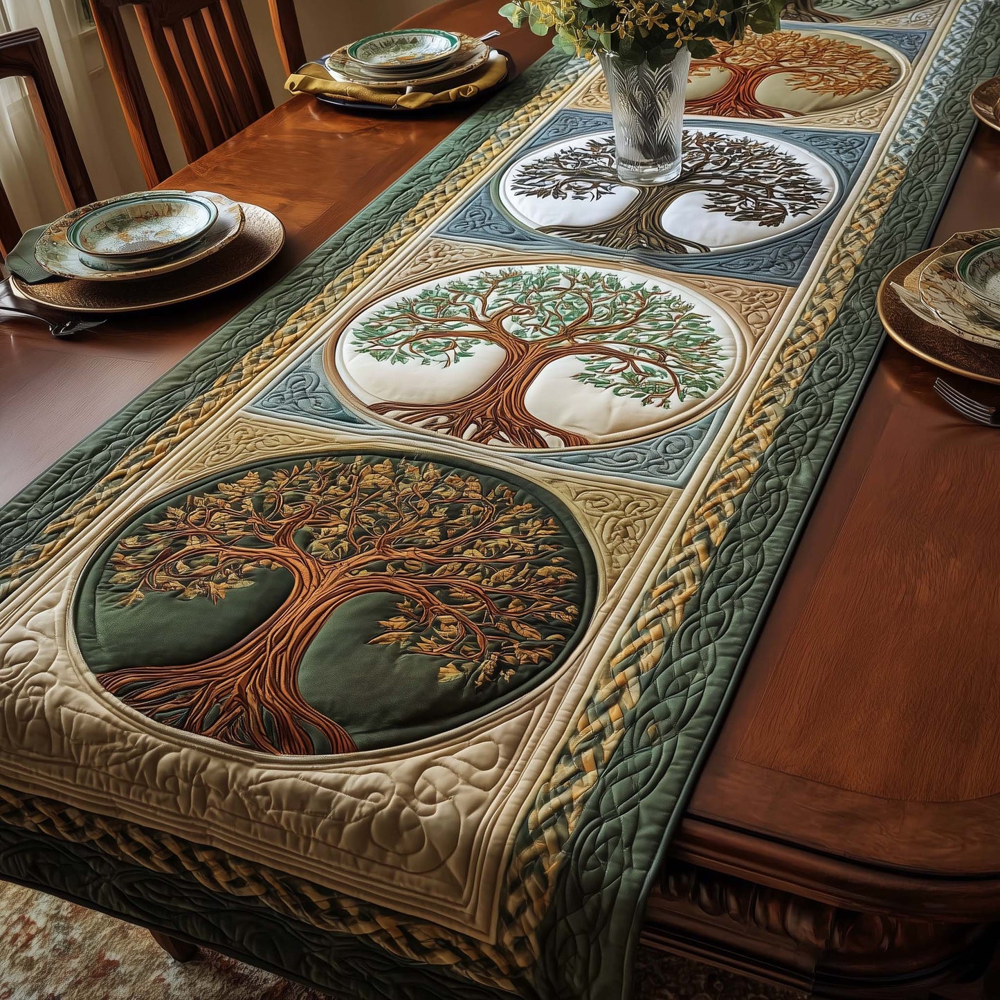Celtic Roots Quilted Table Runner GFTOTP16124