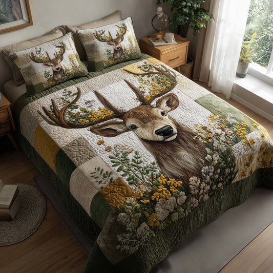 Silent Stag 3-Piece Quilted Bedding Set GFTOTP16179