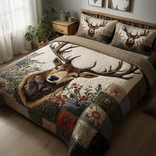 Silent Stag 3-Piece Quilted Bedding Set GFTOTP16182