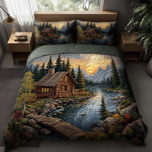Timber Whisper 3-Piece Quilted Bedding Set GFTOTP16218