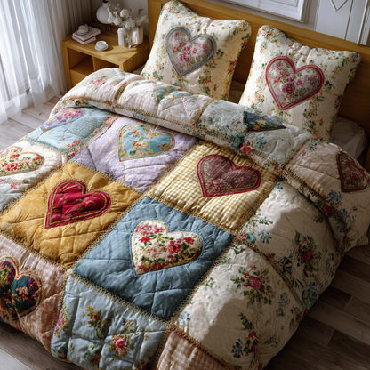 Spring Patch 3-Piece Quilted Bedding Set GFTOTP16252