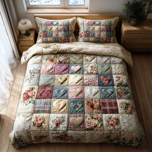 Spring Patch 3-Piece Quilted Bedding Set GFTOTP16253
