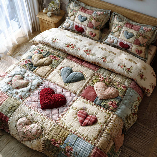Spring Patch 3-Piece Quilted Bedding Set GFTOTP16254