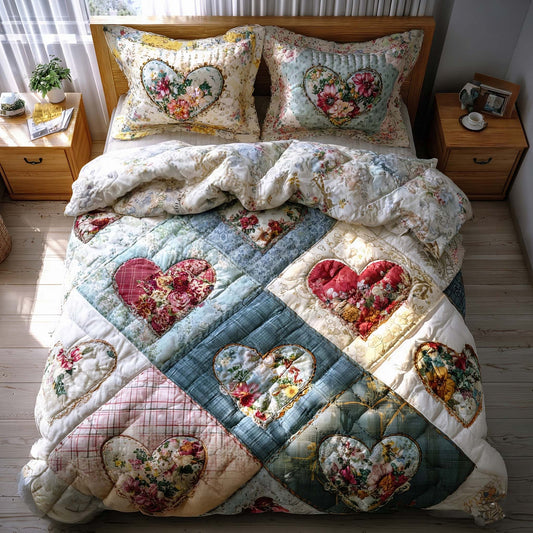 Spring Patch 3-Piece Quilted Bedding Set GFTOTP16257