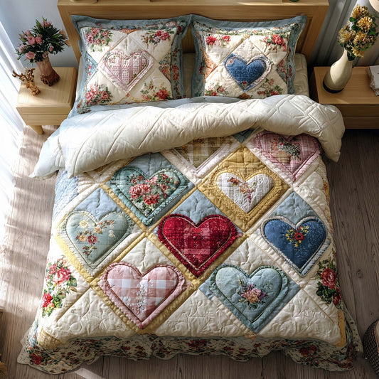 Spring Patch 3-Piece Quilted Bedding Set GFTOTP16258