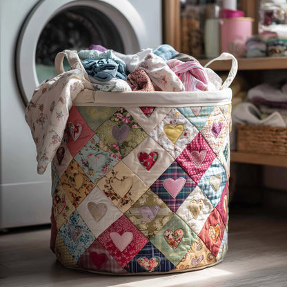 Spring Patch Quilted Laundry Basket GFTOTP16261