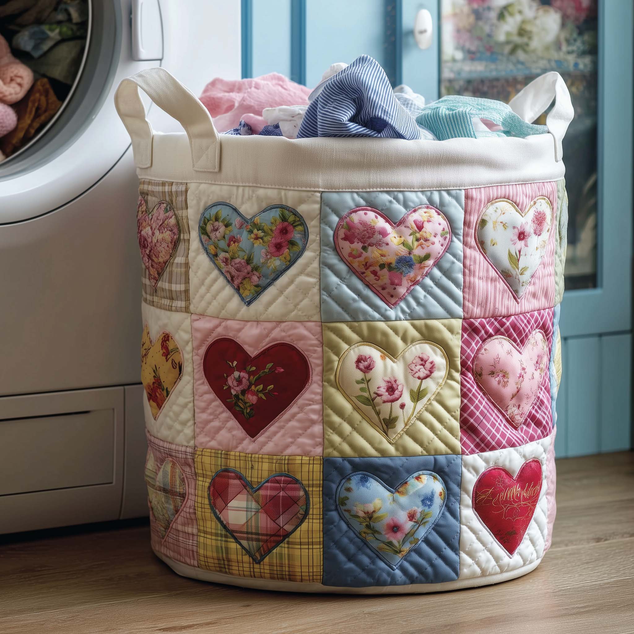 Spring Patch Quilted Laundry Basket GFTOTP16265 – Willow Quilt