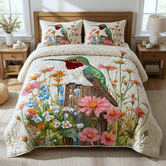 Garden Sprite 3-Piece Quilted Bedding Set GFTOTP16298