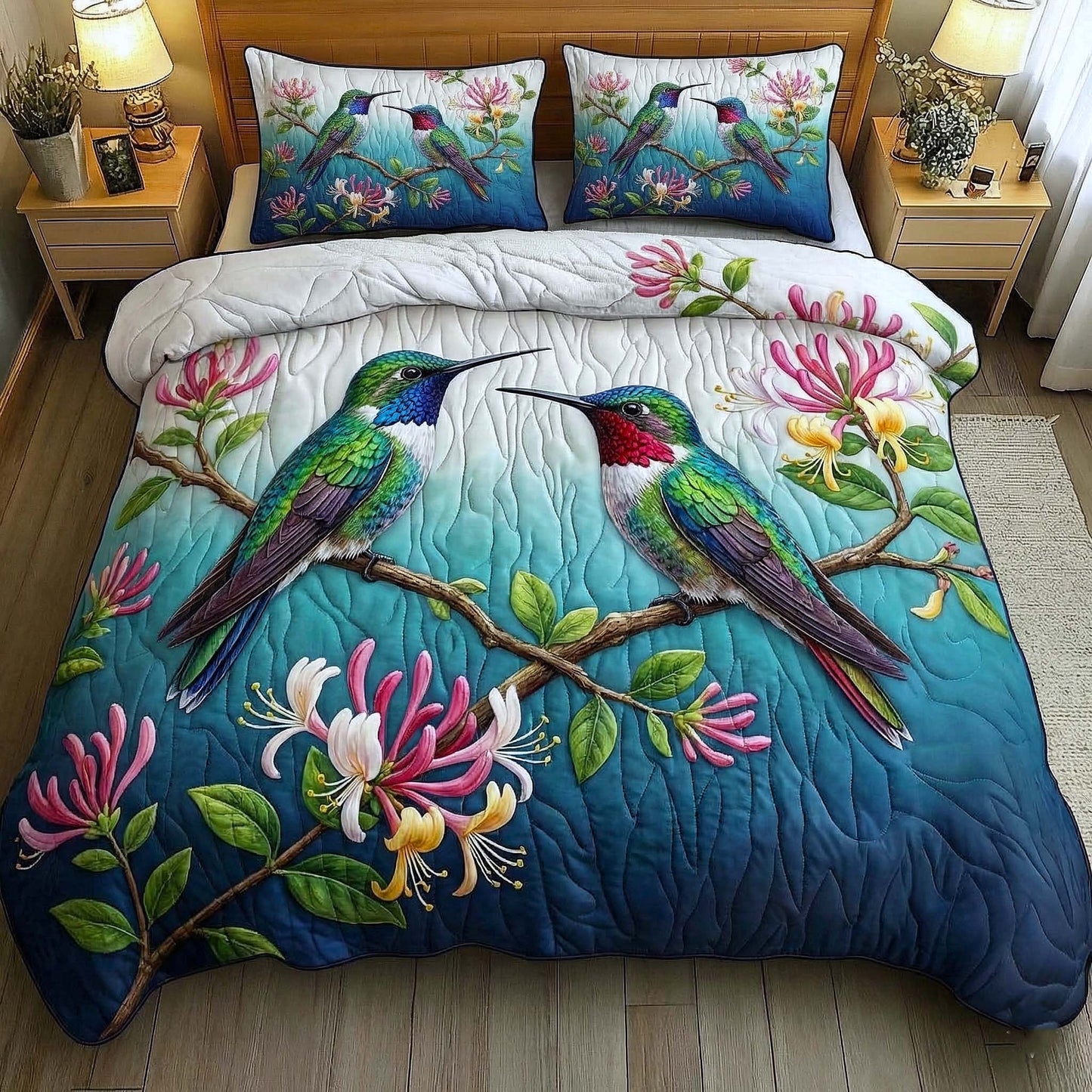 Garden Sprite 3-Piece Quilted Bedding Set GFTOTP16302