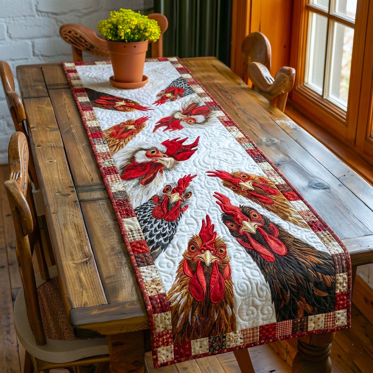 Funky Chicken Quilted Table Runner GFTOTP16311