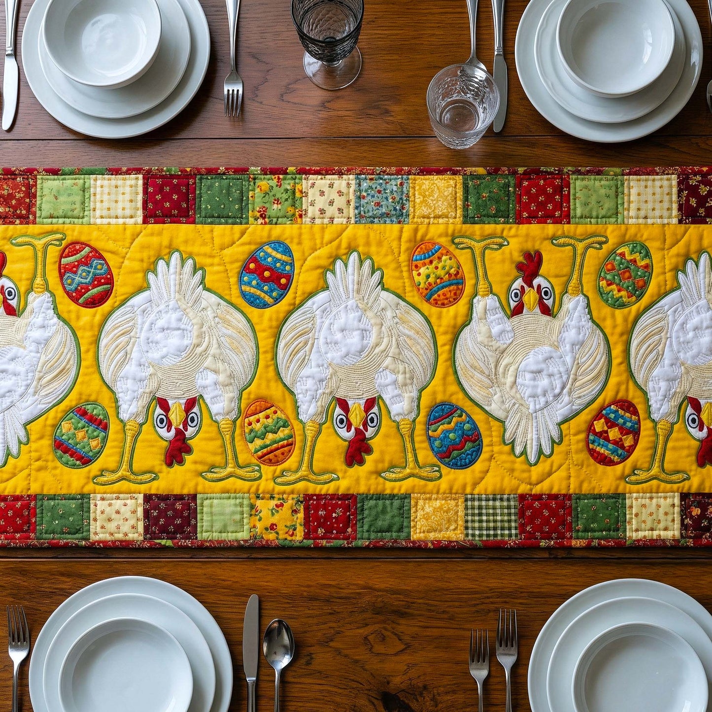 Funky Chicken Quilted Table Runner GFTOTP16315