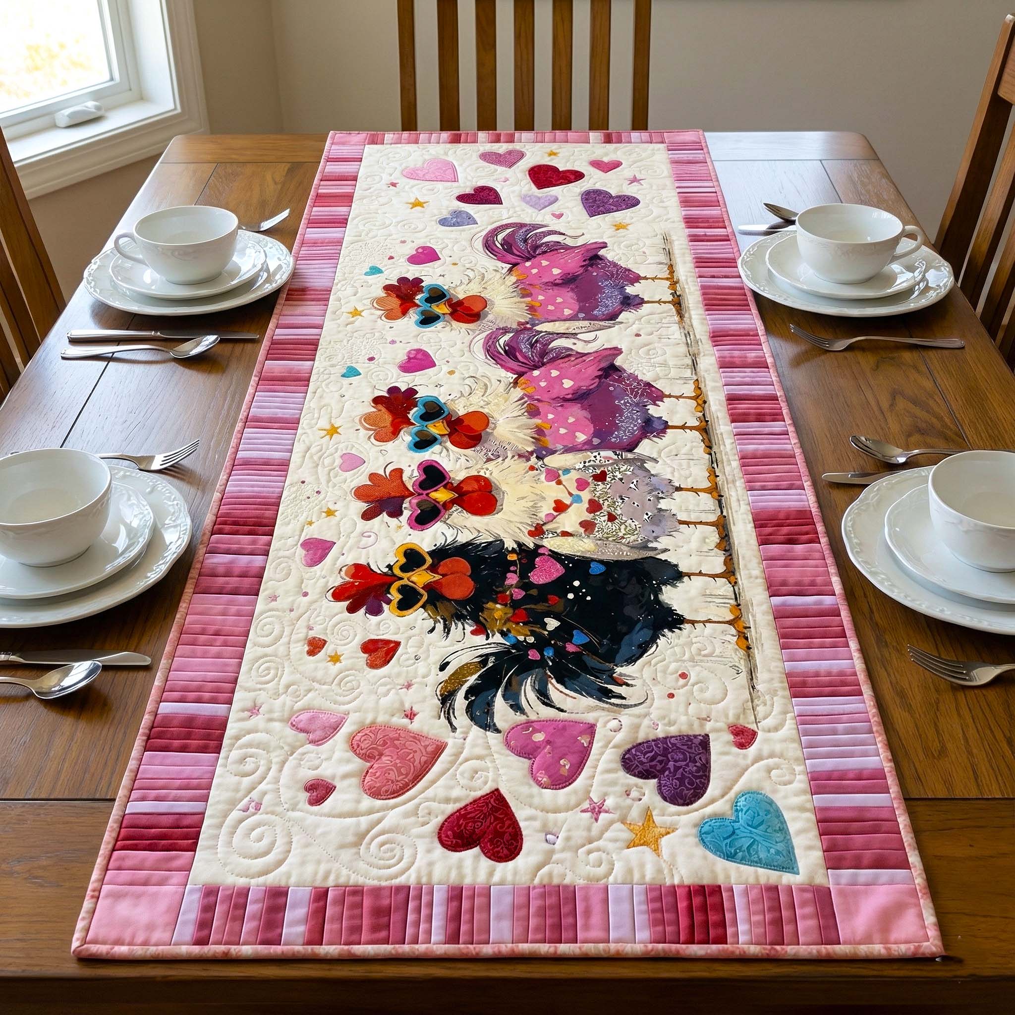 Funky Chicken Quilted Table Runner GFTOTP16317 – Willow Quilt