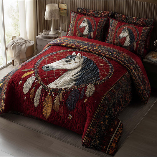 Prairie Horse 3-Piece Quilted Bedding Set GFTOTP16341