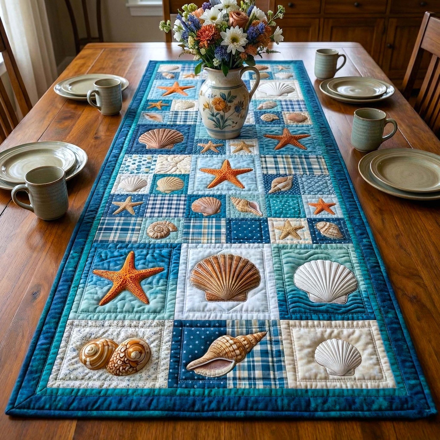 Shoreline Gems Quilted Table Runner GFTOTP16463