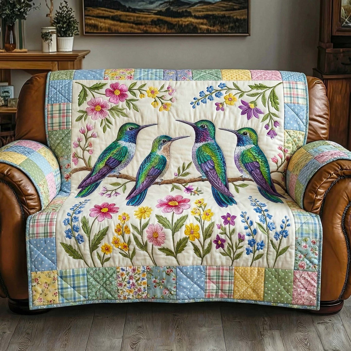 Iridescent Drift Quilted Sofa Cover GFTOTP16489
