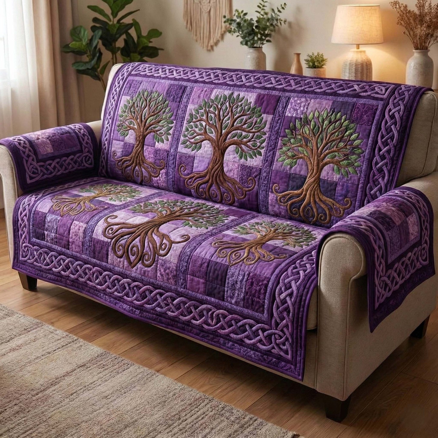 Ancestral Axis Quilted Sofa Cover GFTOTP16497