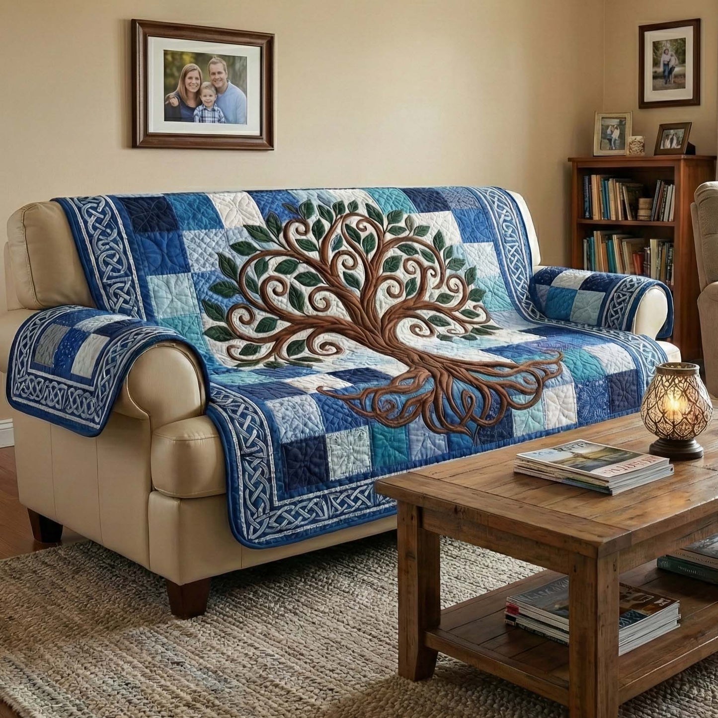 Ancestral Axis Quilted Sofa Cover GFTOTP16501