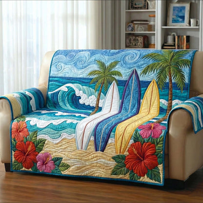 Coastal Breeze Quilted Sofa Cover GFTOTP16534