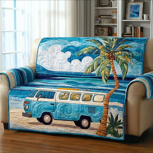 Coastal Breeze Quilted Sofa Cover GFTOTP16536