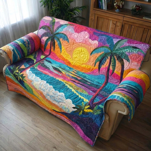 Coastal Breeze Quilted Sofa Cover GFTOTP16538