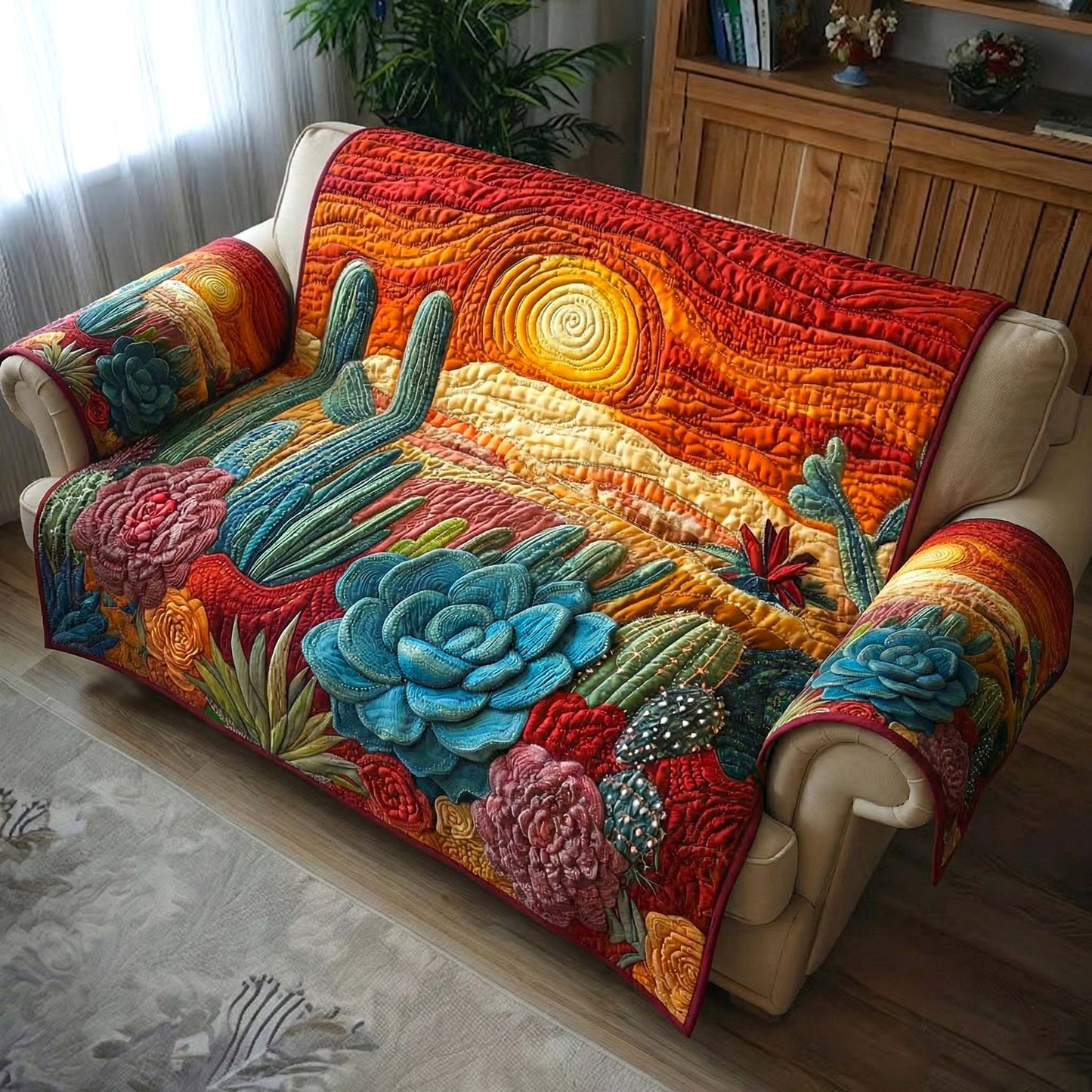 Arid Horizon Quilted Sofa Cover GFTOTP16548