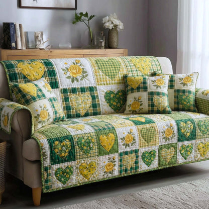 Meadow Amour Quilted Sofa Cover GFTOTP16664