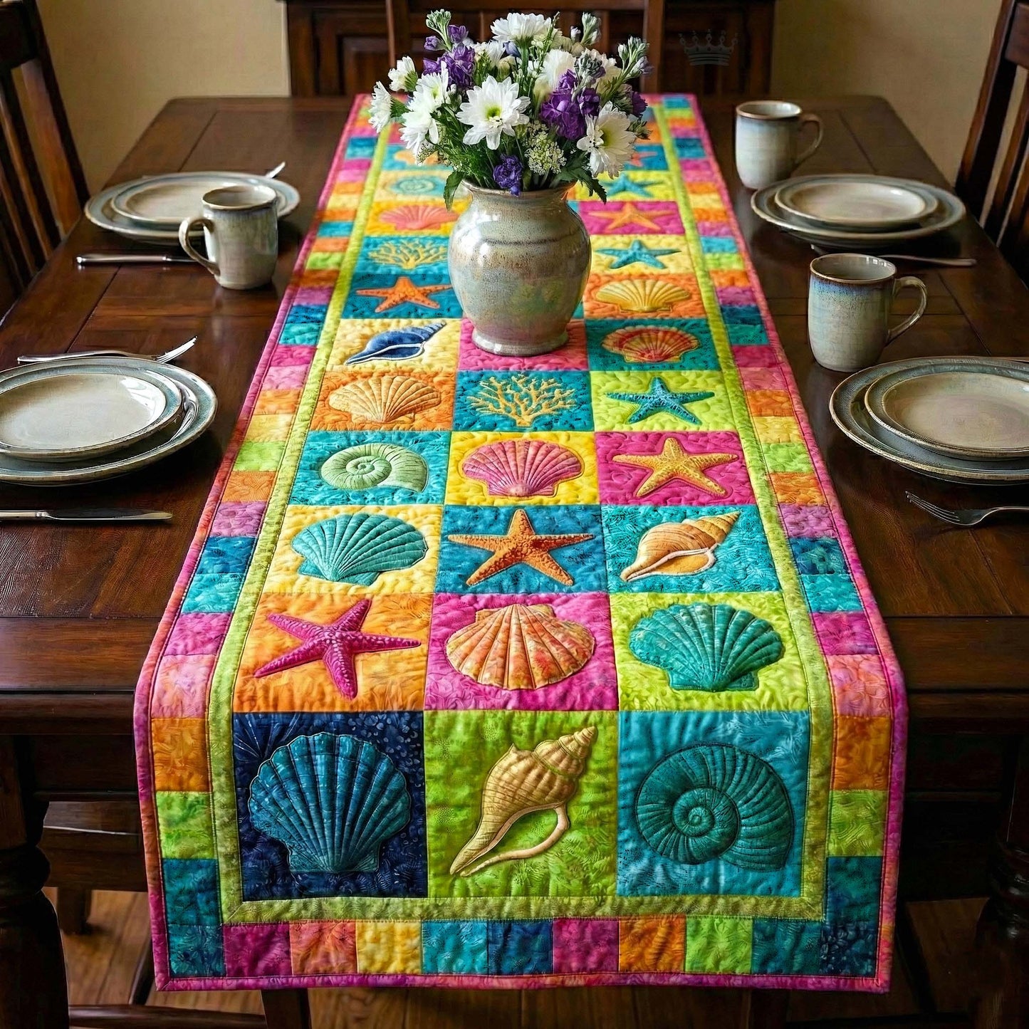 Shoreline Gems Quilted Table Runner GFTOTP16711