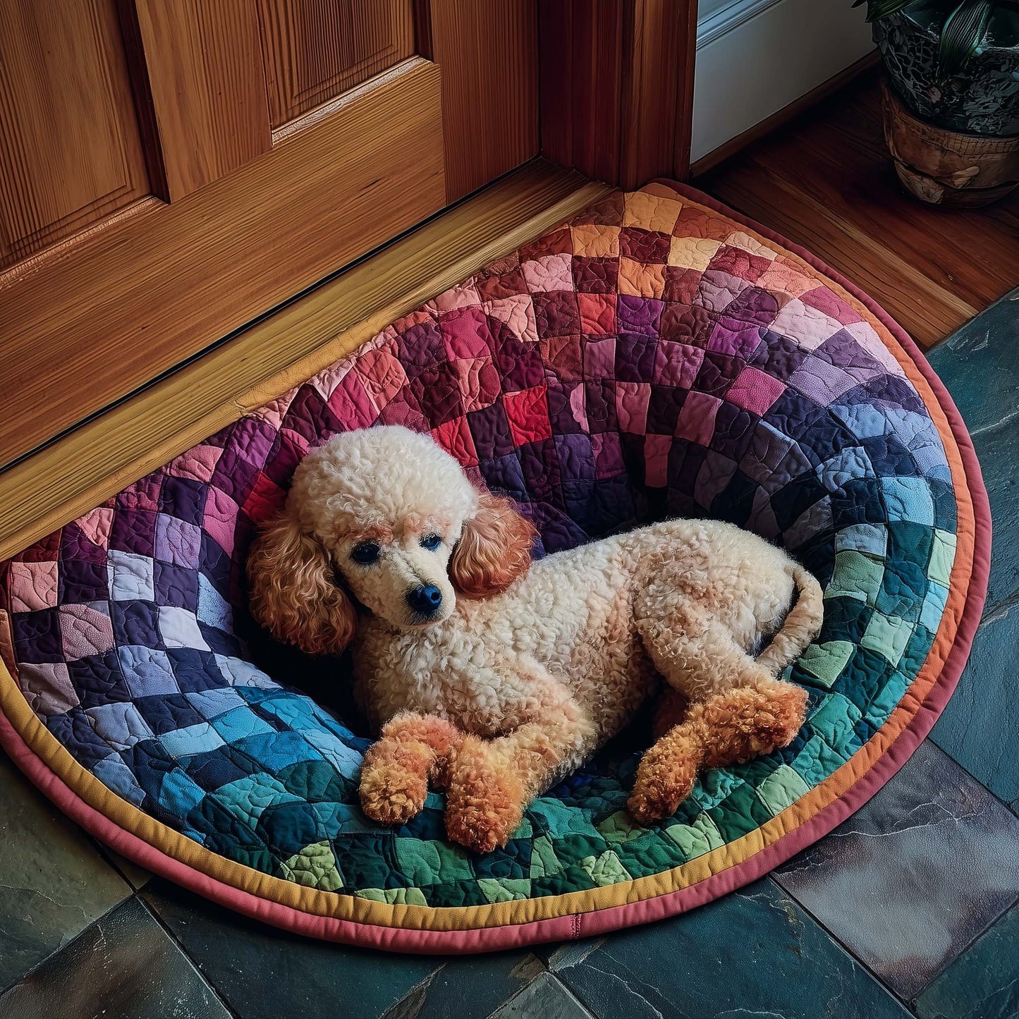 Poodle Charm Quilted Welcome Mat GFTOTP16734