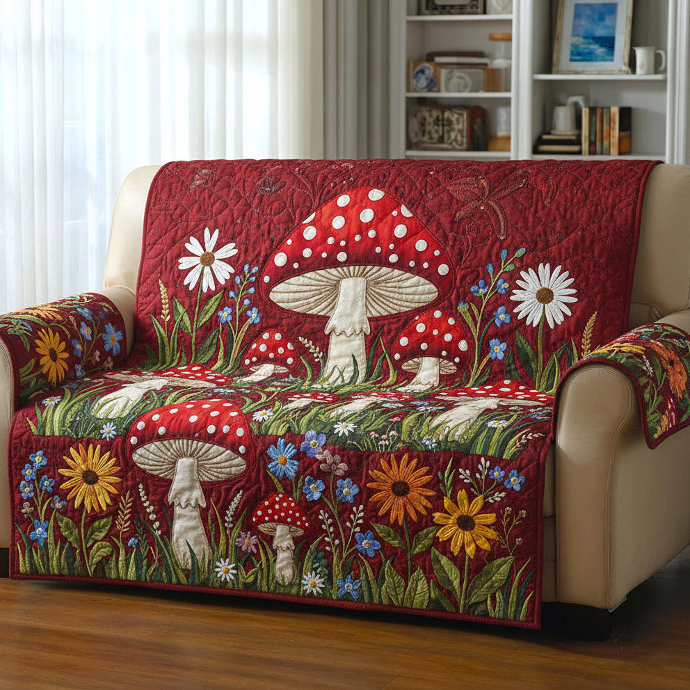 Woodland Sprout Quilted Sofa Cover GFTOTP16780