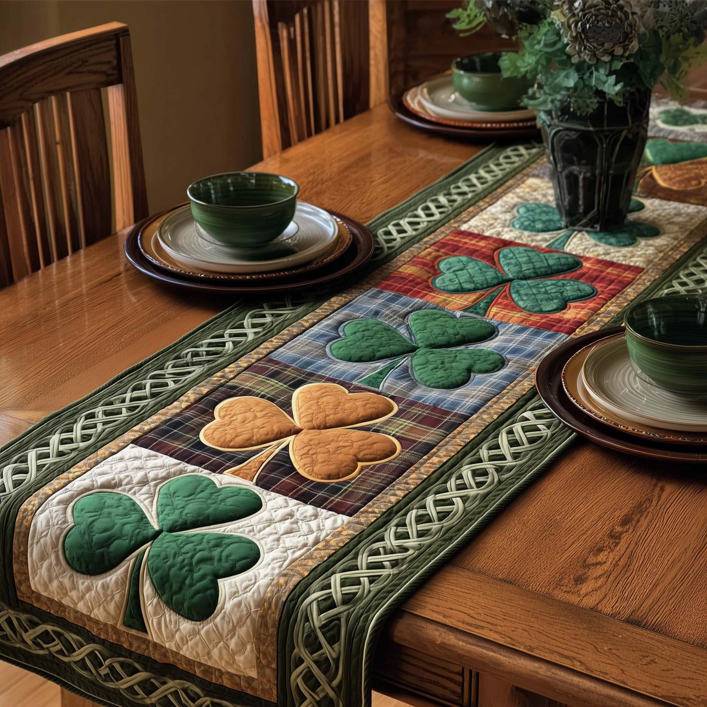 Blessed Greenery Quilted Table Runner GFTOTP16918